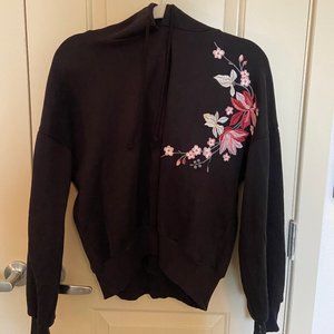 Flower Print Hoodie